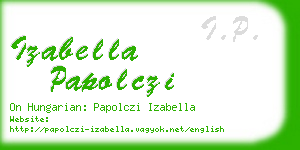 izabella papolczi business card